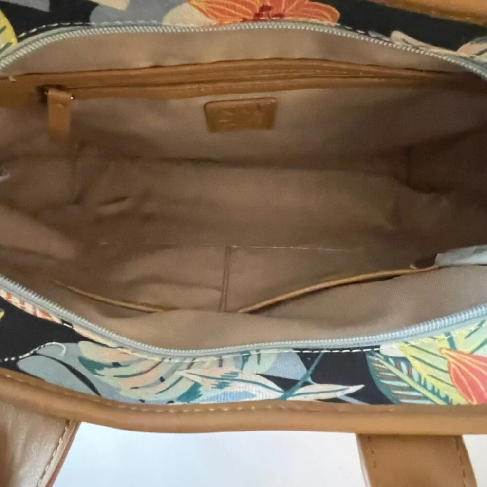 NATURALIZER Canvas Shoreline Tropical Handbag Double strap